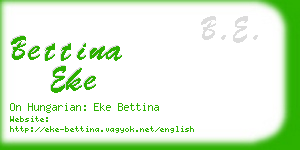 bettina eke business card